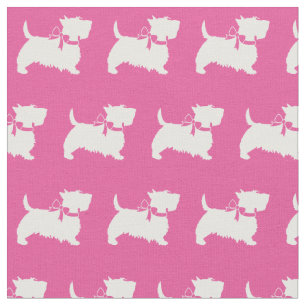Scottish Terrier Scottie Dog Scotty pink Stoff