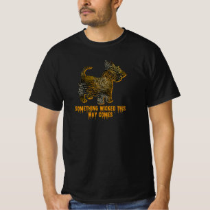 Scottish Terrier Scottie Dog Silhouette Halloween T-Shirt