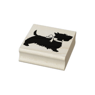 Scottish Terrier Scotty Dog Puppy Scottie Gummistempel