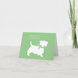 Scottish Terrier Scotty Dog Puppy Scottie Note Car