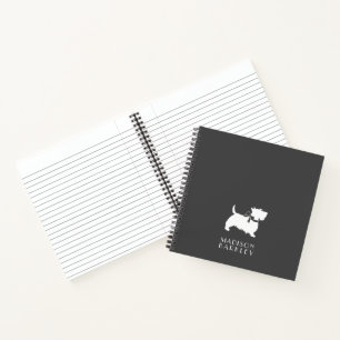Scottish Terrier Scotty Dog Puppy Scottie Notebook Notizbuch