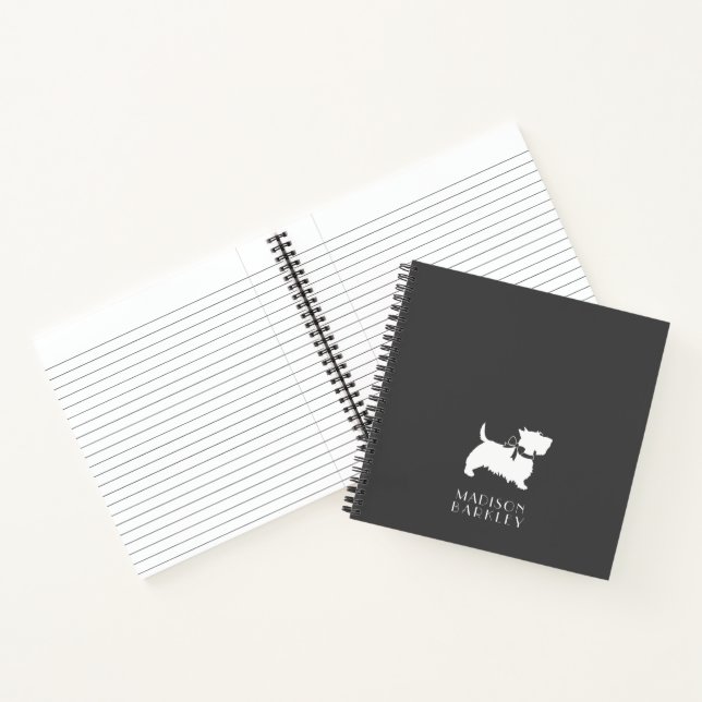 Scottish Terrier Scotty Dog Puppy Scottie Notebook Notizbuch (Innenseite)
