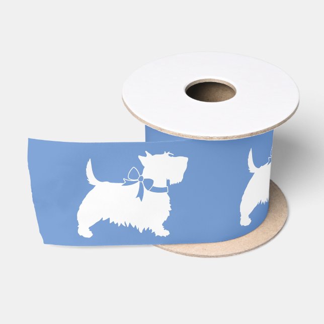 Scottish Terrier Scotty Dog Puppy Scottie Satinband (Spule)