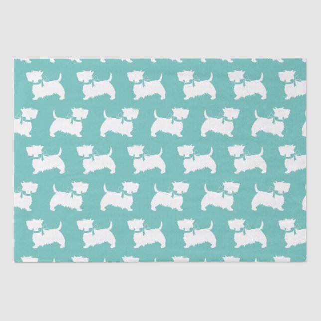 Scottish Terrier Scotty Doppy Puppy Scottie Tissue Seidenpapier (Vorderseite)