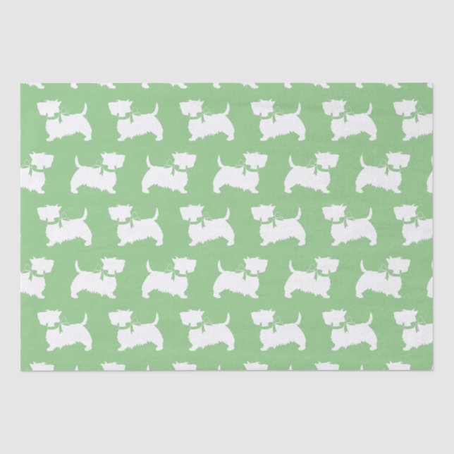 Scottish Terrier Scotty Doppy Puppy Scottie Tissue Seidenpapier (Vorderseite)