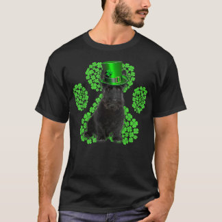 Scottish Terrier Shamrock Paw Clovers St Patrick's T-Shirt