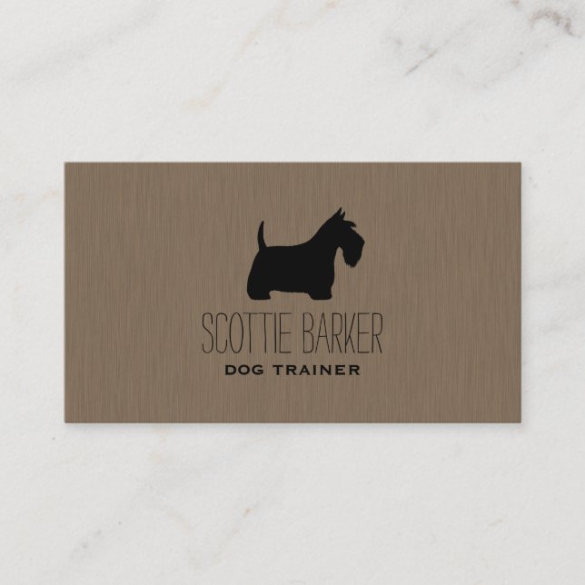 Scottish Terrier Silhouette | Scottie Dog Visitenkarte (Vorderseite)