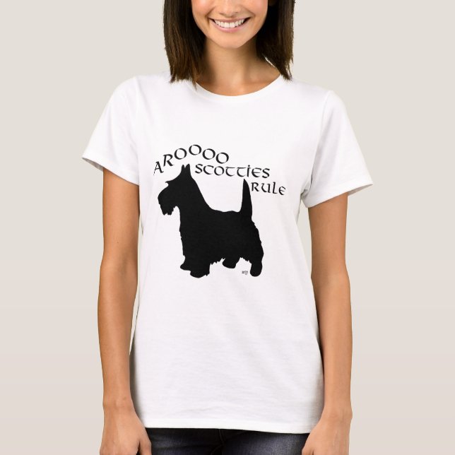 Scottish Terrier Silhouette T-Shirt (Vorderseite)