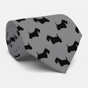 Scottish Terrier Silhouetten Pattern Scottie Hunde Krawatte