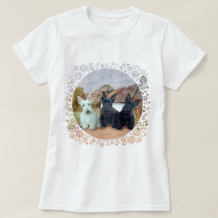 Scottish Terrier Tartan Design T-Shirt