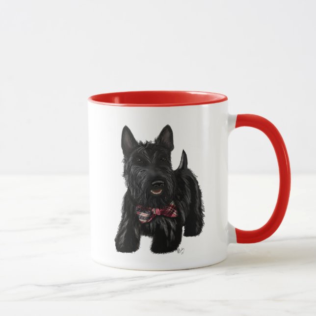 Scottish Terrier und Bow Tasse (Rechts)