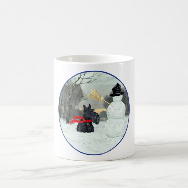 Scottish Terrier und Snowman Kaffeetasse (Mittel)