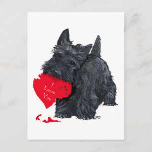 Scottish Terrier Valentine Feiertagspostkarte