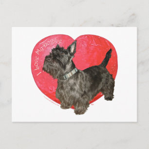 Scottish-Terrier-Valentinsgruß Feiertagspostkarte