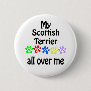 Scottish Terrier Walks Design Button