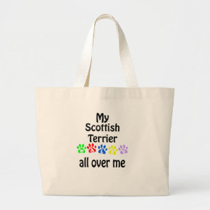 Scottish Terrier Walks Design Jumbo Stoffbeutel