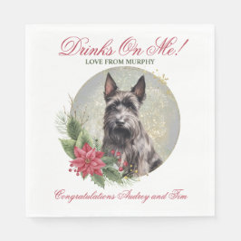 Scottish Terrier Wedding Napkins mit Hogs Foto Serviette