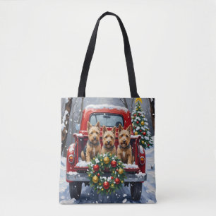 Scottish Terrier Weihnachten Roter LKW Urlaub Tasche