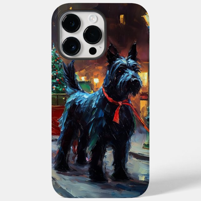 Scottish Terrier Weihnachtsfeiersaison Case-Mate iPhone 14 Pro Max Hülle (Rückseite)