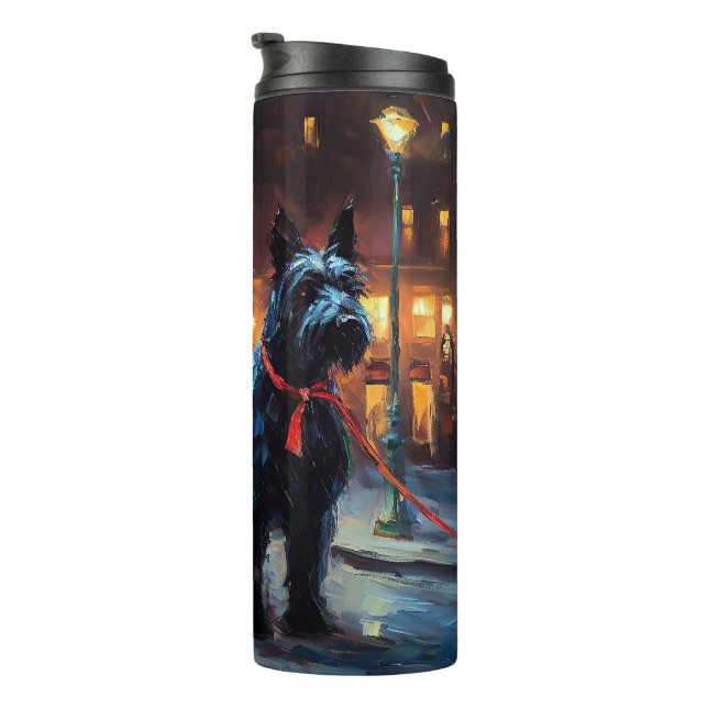 Scottish Terrier Weihnachtsfeiersaison Thermosbecher (Nach rechts gedreht)