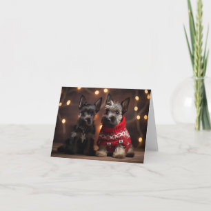 Scottish Terrier Welppies Christmas Card Karte