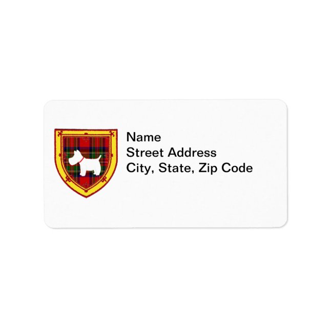 Scottish Terrier Wheaten Address Labels Adressaufkleber (Vorne)