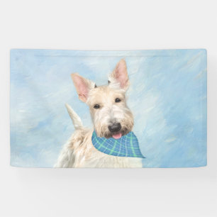 Scottish Terrier Wheaten Dog Malerei Original Art Banner