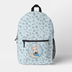 Scottish Terrier Wheaten Dog Malerei Original Art Bedruckter Rucksack