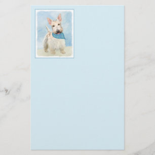 Scottish Terrier Wheaten Dog Malerei Original Art Briefpapier