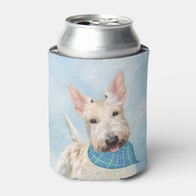 Scottish Terrier Wheaten Dog Malerei Original Art Dosenkühler (Kanne Vorderseite)