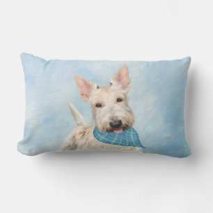 Scottish Terrier Wheaten Dog Malerei Original Art Lendenkissen