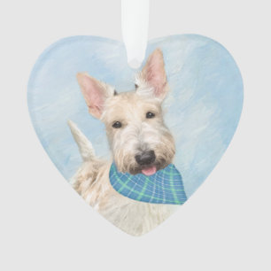 Scottish Terrier Wheaten Dog Malerei Original Art Ornament