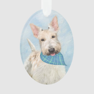 Scottish Terrier Wheaten Dog Malerei Original Art Ornament