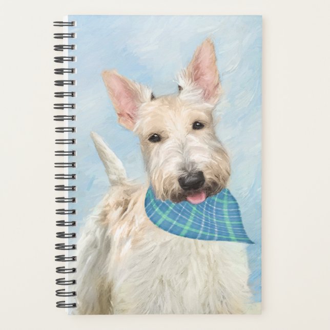 Scottish Terrier Wheaten Dog Malerei Original Art Planer (Vorderseite)