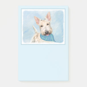Scottish Terrier Wheaten Dog Malerei Original Art Post-it Klebezettel