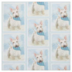 Scottish Terrier Wheaten Dog Malerei Original Art Stoff