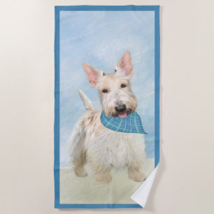 Scottish Terrier Wheaten Dog Malerei Original Art Strandtuch