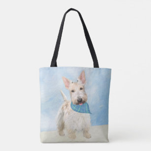 Scottish Terrier Wheaten Dog Malerei Original Art Tasche