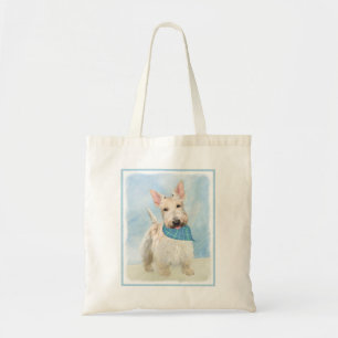 Scottish Terrier Wheaten Dog Malerei Original Art Tragetasche