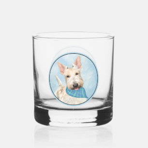 Scottish Terrier Wheaten Dog Malerei Original Art Whiskyglas