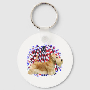 Scottish Terrier (Wheaten) Patriot Schlüsselanhänger
