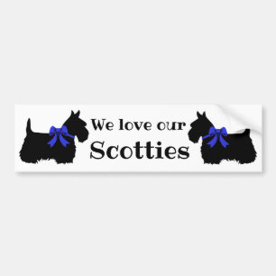 Scottish Terrier, Wir Liebe unsere Schotten/blauen Autoaufkleber
