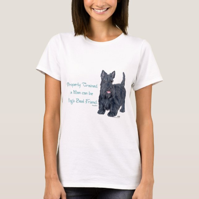 Scottish Terrier Wit & Wisdom - Ausbildung T-Shirt (Vorderseite)