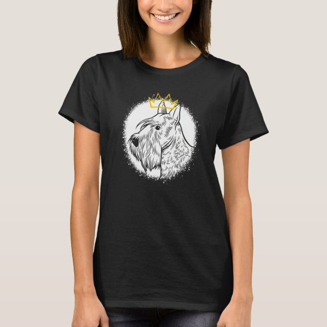 Scottish Terrier with Crown T-Shirt (Vorderseite)