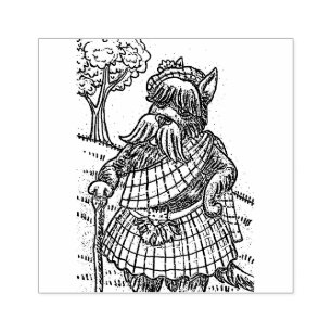 SCOTTISH TERRIERE IN KILT, KATZE SPORRAN, SCOTTIE GUMMISTEMPEL