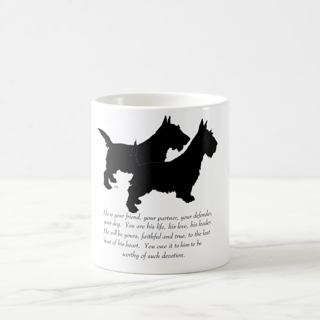 Scottish Terriers Keepake - MALE Hunde Kaffeetasse (Mittel)