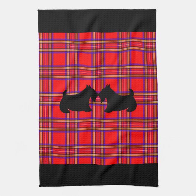 Scottish Terriers Kitchen serviette cadeau (Vertical)