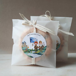 Scottish Themed Birthday Party Runder Aufkleber