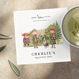 Scottish Themed Birthday Party Serviette