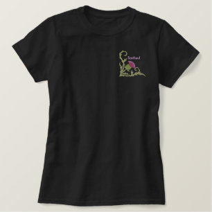 Scottish Thistle Besticktes T-Shirt